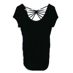 Black Scoop Neck Tee